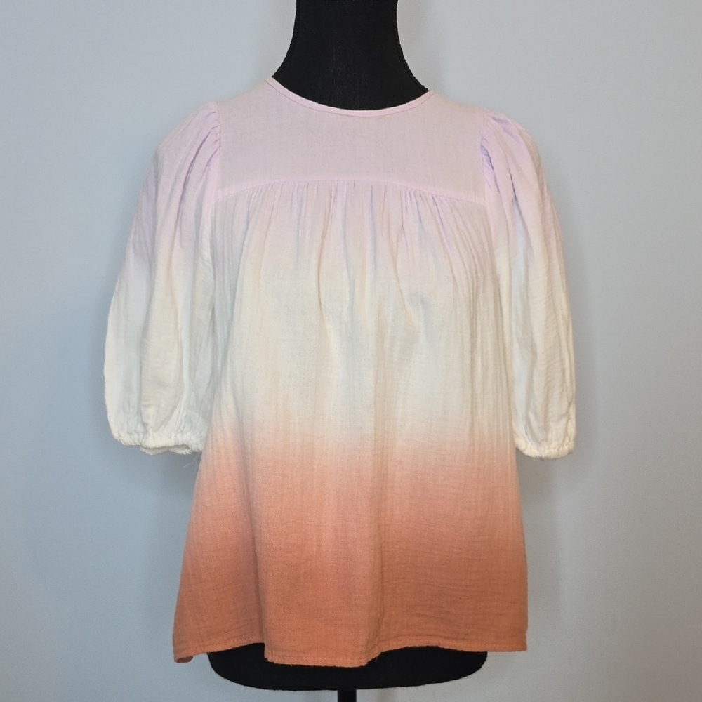 Universal Thread Ombre Blouse in Pink and Cream